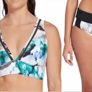 Calia NWT Floral Lace Up Bikini Set